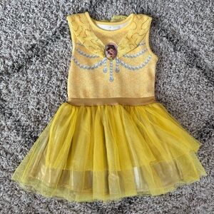 Disney Belle Dress size XS 4/5 girls yellow princess dress